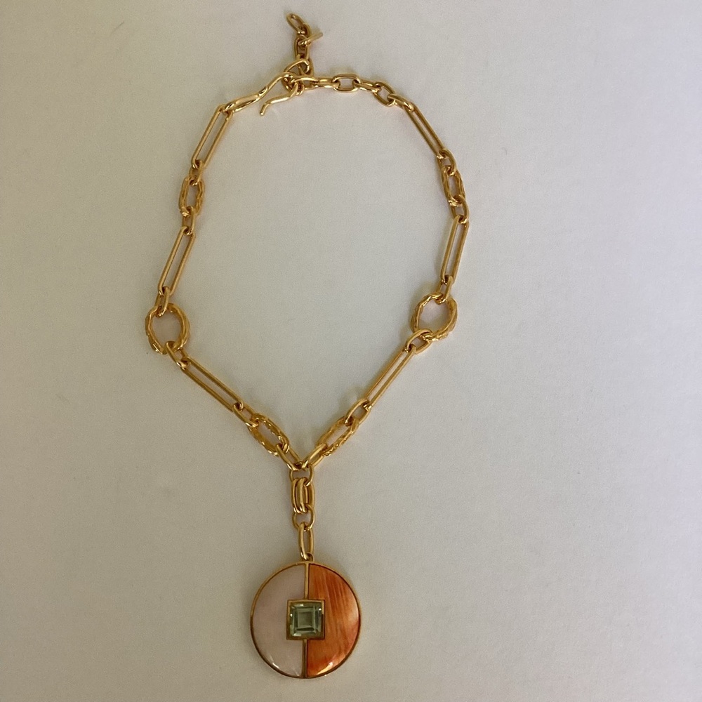 Elegant Gold and Orange Necklace